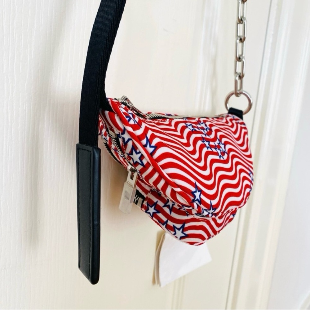 Alexander Wang Red and Black Crossbody Bag with Chain Detail - Picture 12 of 16